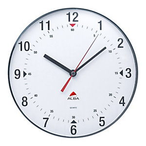Alba Horloge murale Hindi à quartz - Diamètre 25 cm - Blanc