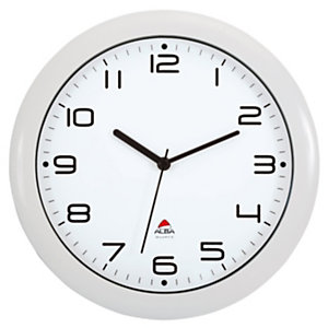 Alba Horloge murale Hornew à quartz - Diamètre 30 cm - Blanc
