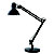 Alba Lampe de bureau Architecte - Ampoule Led E27 - 20W - Double bras articulé - Tête orientable - Noir - 1