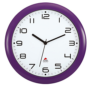 ALBA Orologio da parete Hornew - diametro 30 cm - viola ALBA Orologio da parete Hornew - diametro 30 cm - viola
