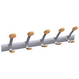 Alba Perchero doble de pared 5 colgadores Alba Perchero doble de pared 5 colgadores