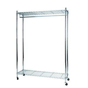Alba Perchero móvil, metal cromado, plateado, 89 x 168 x 35 cm Alba Perchero móvil, metal cromado, plateado, 89 x 168 x 35 cm