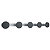 Alba Perchero de pared de metal y plástico ABS de 5 colgadores y 2 ganchos, gris y negro - 2