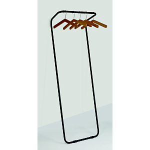 Alba Porta abiti da muro Wall, Nero, cm 52 x 32 x 157 h. Alba Porta abiti da muro Wall, Nero, cm 52 x 32 x 157 h.