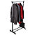 Alba Portant à vêtements mobile en plastique et acier 180 x 82 x 42 cm - Noir et gris - 2