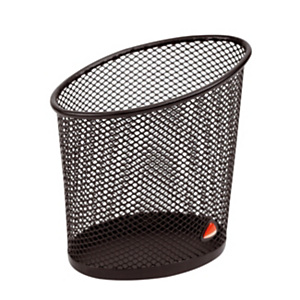 Alba Portapenne Linea Mesh, 9 x 6 x 10,5 cm, Nero