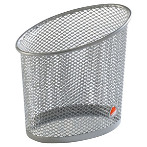 Alba Pot à crayons en métal gris Mesh - 1 compartiment Alba Pot à crayons en métal gris Mesh - 1 compartiment