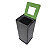 Alba Poubelle de tri sélectif pour le recyclage des déchets 50L - Vert corps noir - 4