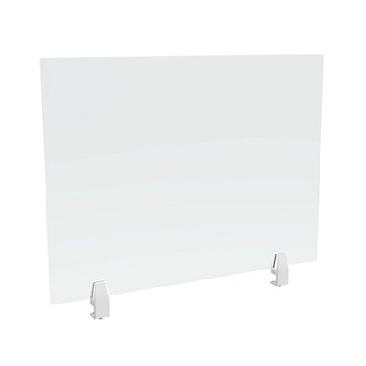 Alba Separador de escritorio de metacrilato transparente de 100 (an) x 61  (alt) cm y 3 mm de espesor - Divisorias de Mesas Kalamazoo