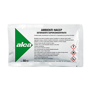 ALCA Kit 10 bustine monodose da 50 ml Detergente Ambienti HACCP + Flacone spray da 750 ml ALCA Kit 10 bustine monodose da 50 ml Detergente Ambienti HACCP + Flacone spray da 750 ml