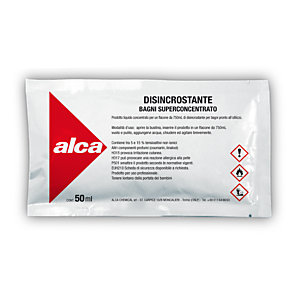 ALCA Kit 10 bustine monodose da 50 ml Disincrostante Bagni Superconcentrato + Flacone spray da 750 ml