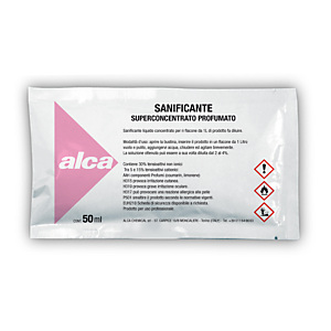 ALCA Kit 10 bustine monodose da 50 ml Sanificante Superconcentrato Profumato + Flacone da 1 litro ALCA Kit 10 bustine monodose da 50 ml Sanificante Superconcentrato Profumato + Flacone da 1 litro