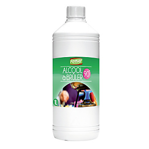 Alcool à brûler 90° Forever 1 L, lot de 12 Alcool à brûler 90° Forever 1 L, lot de 12