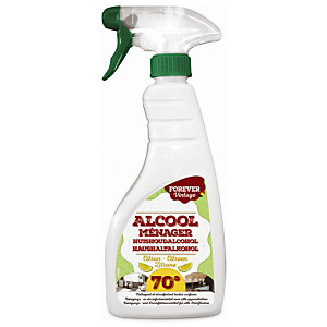 Alcool ménager 70° Forever parfum citron, vaporisateur de 500 ml Alcool ménager 70° Forever parfum citron, vaporisateur de 500 ml