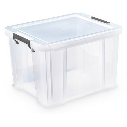 Allstore Stacking Storage Container, 36L, 480 x 380 x 320mm - 1