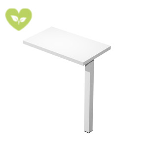 Allungo per postazione di lavoro "@ntibatterica", 60 x 30 x 72,5 cm, Piano Bianco, Gambe metalliche Bianche Allungo per postazione di lavoro "@ntibatterica", 60 x 30 x 72,5 cm, Piano Bianco, Gambe metalliche Bianche
