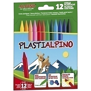 ALPINO Plastialpino Ceras, estuche de 12, colores surtidos