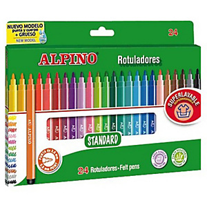 ALPINO Rotuladores de punta de 3 mm en colores surtidos