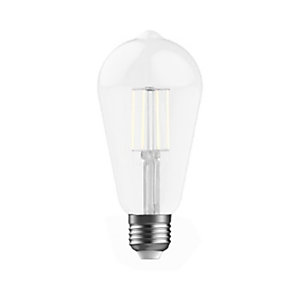 Aluminor Ampoule LED allongée transparente à filament 8W – Culot E27 - 1055 lumens - 4000K - Classe E