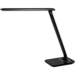Aluminor Lampe de bureau Bob - Led intégrée - 7W - Bras et tête articulés - Noir Laqué