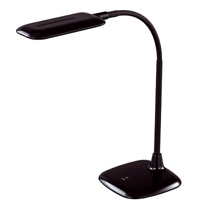 Aluminor Lampe de bureau Mika - Led intégrée - 6 W - Bras flexible - Noir - 1