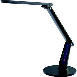 Aluminor Lampe de bureau Zig - Led intégrée - 10W - Bras et tête articulés - Ecran digital - Noir