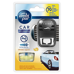 Ambi Pur Car Deodorante per auto antitabacco, Agrumi, 7 ml Ambi Pur Car Deodorante per auto antitabacco, Agrumi, 7 ml