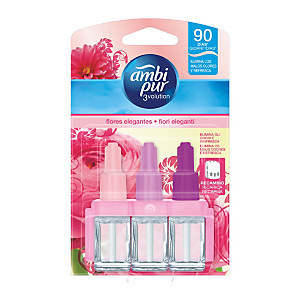 Ambi Pur Ricarica per Diffusore Elettrico 3 fragranze, Fiori Eleganti, 21 ml Ambi Pur Ricarica per Diffusore Elettrico 3 fragranze, Fiori Eleganti, 21 ml