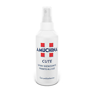 AMUCHINA Cute Spray igienizzante pronto all'uso, Con antibatterico, Flacone 200 ml