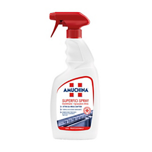 AMUCHINA Superfici Spray Disinfettante Sgrassatore Attivo, Presidio Medico Chirurgico, 750 ml AMUCHINA Superfici Spray Disinfettante Sgrassatore Attivo, Presidio Medico Chirurgico, 750 ml