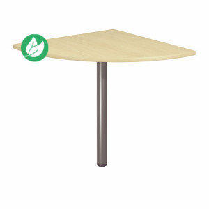 Angle de liaison 90° arrondi Axiome - Côtés 80 cm - Plateau Hêtre - Pied Anthracite Angle de liaison 90° arrondi Axiome - Côtés 80 cm - Plateau Hêtre - Pied Anthracite
