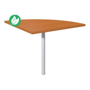 Angle de liaison arrondi 90° Biospace - Côtés 80 cm - Plateau Hêtre - Pied tube Aluminium Angle de liaison arrondi 90° Biospace - Côtés 80 cm - Plateau Hêtre - Pied tube Aluminium
