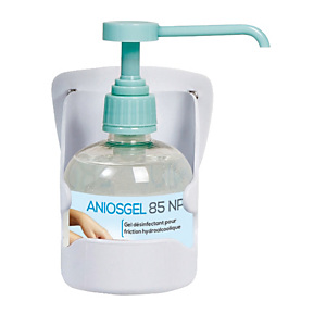ANIOS PRO Support mural Anios PVC blanc pour flacon 300 ml ANIOS PRO Support mural Anios PVC blanc pour flacon 300 ml