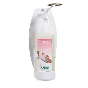 ANIOS PRO Support mural commande au coude Anios PVC blanc pour flacon 500 ml