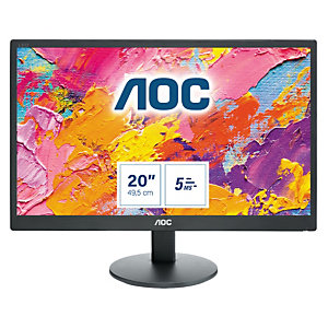 AOC 70 Series E2070SWN, 49,5 cm (19.5"), 1600 x 900 pixels, LED, 5 ms, Noir