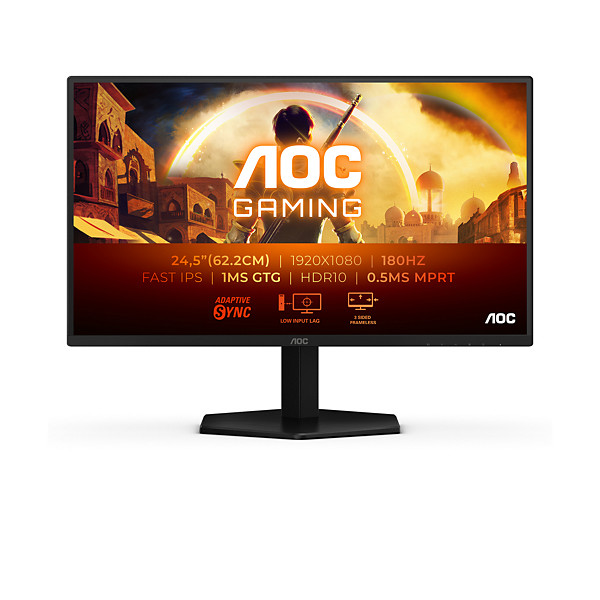 AOC G4 25G42E, 62,2 cm (24.5'), 1920 x 1080 pixels, Full HD, LED, 1 ms, Noir, Rouge - 1
