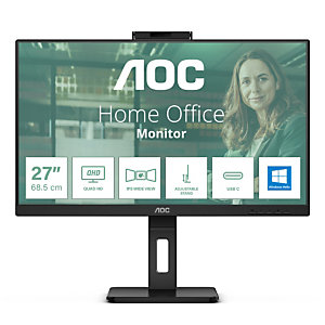 AOC Q27P3CW, 68,6 cm (27''), 2560 x 1440 pixels, Quad HD, LED, 4 ms, Noir