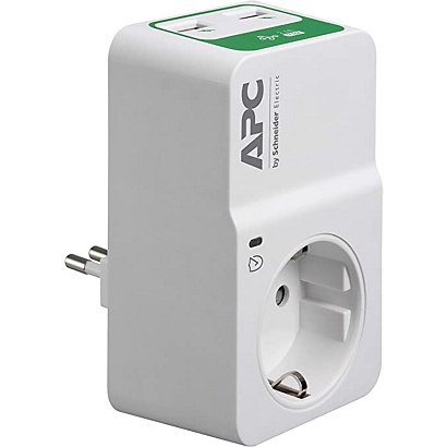 APC Presa filtrata SurgeArrest® serie Essential, 230 V, 1 Schuko/CEI 10A + 2 USB
