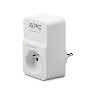 APC SurgeArrest 1, 918 J, Tipo E (FR), 230 V, 50 Hz, 16 A, 13000 A PM1W-FR APC SurgeArrest 1, 918 J, Tipo E (FR), 230 V, 50 Hz, 16 A, 13000 A PM1W-FR