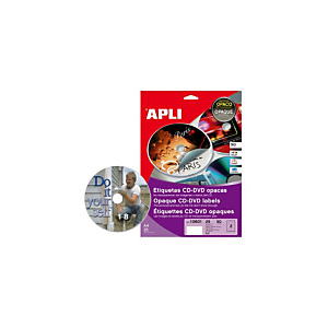Apli (10601) Etiquetas cobertura total CDs/DVDs Apli (10601) Etiquetas cobertura total CDs/DVDs