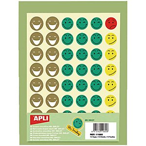 Apli (11680) Gomets Mister Smiley formas surtidas Caritas Apli (11680) Gomets Mister Smiley formas surtidas Caritas