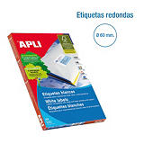 Apli (1244) Etiquetas multiuso redondas 60 mm de diametro. 12 etiquetas/hoja Apli (1244) Etiquetas multiuso redondas 60 mm de diametro. 12 etiquetas/hoja