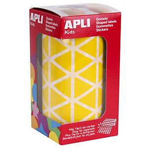 Apli (4867) Gomets triángulo, 20 x 20 x 20 mm, amarillo, rollo