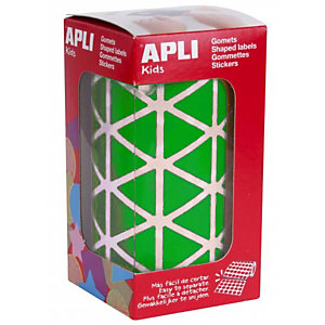 Apli (4870) Gomets triángulo, 20 x 20 x 20 mm, verde, rollo