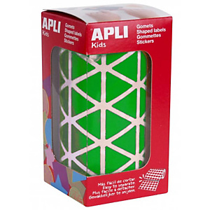 Apli (4870) Gomets triángulo, 20 x 20 x 20 mm, verde, rollo Apli (4870) Gomets triángulo, 20 x 20 x 20 mm, verde, rollo