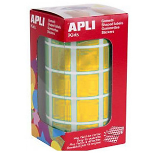 Apli (4875) Gomets cuadrado 20 x 20 mm amarillo - Rollo Apli (4875) Gomets cuadrado 20 x 20 mm amarillo - Rollo