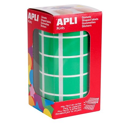 Apli (4878) Gomets cuadrados, 20 x 20 mm, verde