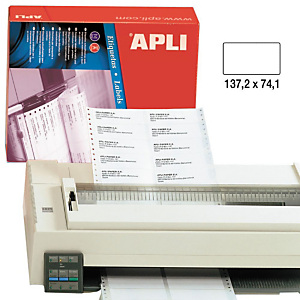 Apli (73) Etiquetas 137,2 x 74,1 mm. Apli (73) Etiquetas 137,2 x 74,1 mm.