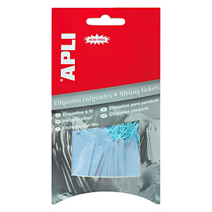 Apli Etiquetas colgantes para productos, 22 x 35 mm, escritura manual, azul pastel Apli Etiquetas colgantes para productos, 22 x 35 mm, escritura manual, azul pastel