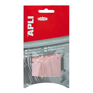 Apli Etiquetas colgantes para productos, 22 x 35 mm, escritura manual, rosa pastel Apli Etiquetas colgantes para productos, 22 x 35 mm, escritura manual, rosa pastel